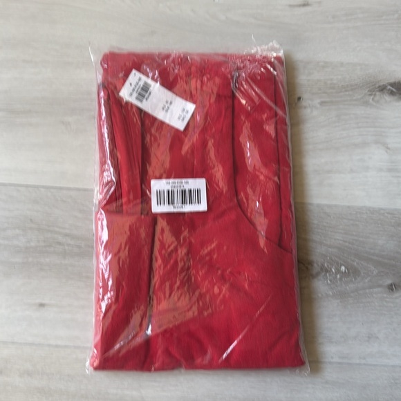 The A&F Mila Fit & Flare Stretch Midi Dress Red Medium Tall NWT in packaging - Picture 5 of 6